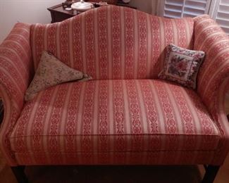 Ethan Allen Camel Back loveseat/settee with chippendale legs.  In perfect condition