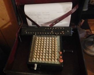 Victor Hand Crank Adding Machine