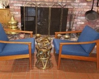 PAIR OF FOLKE OHLSSON MID CENTURY CHAIRS