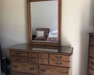 Koehler Maple Mirrored Dresser