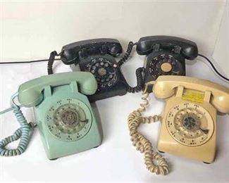 Mid Century Rotary Phones