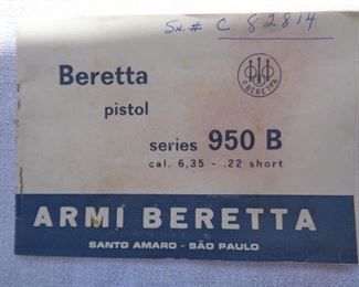 vintage Beretta pistol