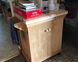 micro cart butcher block