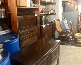 Antique chest of drawers and dresser walnut cedar chest