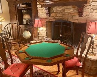 Vintage Folding Poker Table in PRISTINE condition...JUST IN TIME FOR FATHER'S DAY!