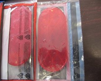4 NEW Truck-lite Red Oblong reflector with tape #54-3