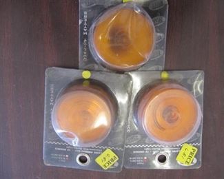 3 NEW 2 1/2" Amber Ribbed Led Clearance & Side Marker lights