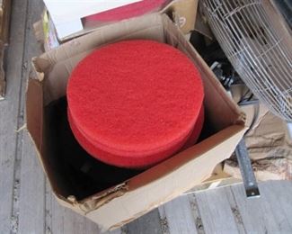 New Boxes of Floor Buffing Pads 13" 14" 17 :  Red,  Black and Green Floor Buffing Pads