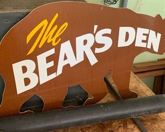 Metal Bears Den Sign
