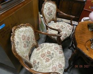 set of vintage chairs