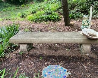 Stone Garden Bench