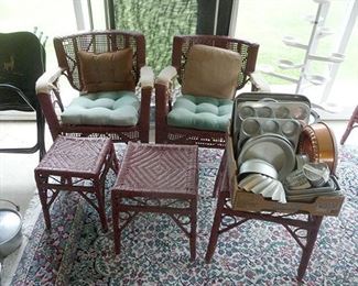 Wicker Tables & Chairs