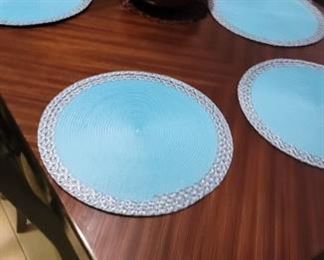 turquoise place mats