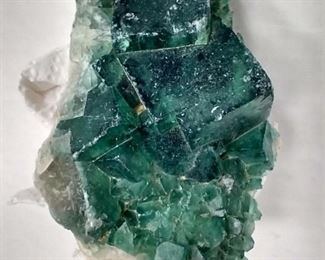 Beautiful Blue Green cubic Fluorite crystals might be found here,