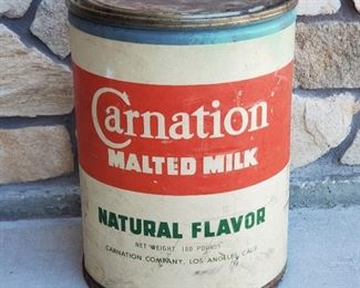 Carnation Malted Milk barrel