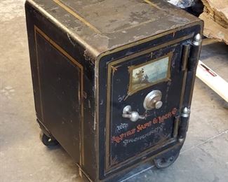 Antique 1888 safe with key and combination
