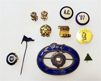 Early Yale & Amherst College pins