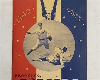 1942 Brooklyn Dodgers Boston Braves Scorecard