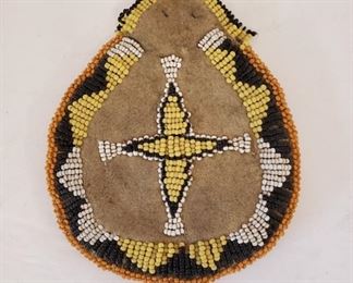 Beaded Indian pouch