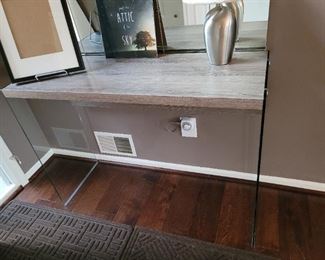$45.00, Ikea Entry table wood and glass