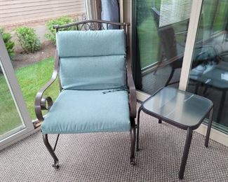 $30.00, Patio chair and table vg condition