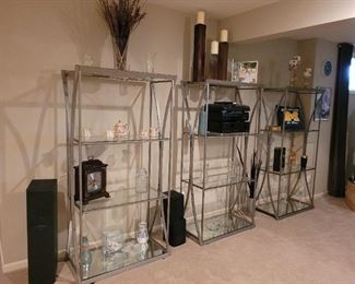 $40.00 each, Glass shelving units 3 available VG condition 