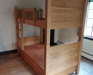 $80.00, Oak bunk bed with two storage drawers vg condition