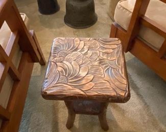 Carved Indonesian tables