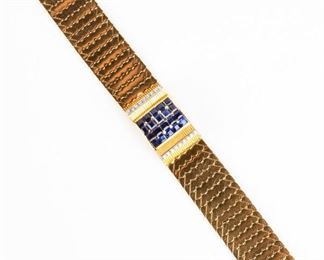 Gubelin Lady's 18K Gold, Sapphire & Diamond Covered Dial Watch