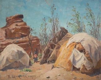 Emma Lampert Cooper (American, 1855-1920) Indian Camp, San Diego