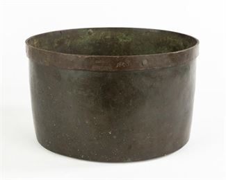 H.P. North, Geneseo, NY, Hand Hammered Copper Pot