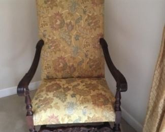 Beautiful upholstered carved wood side chair - $200.00 each
