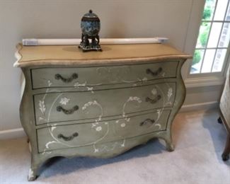 Decorator carved 3 drawer chest - $400.00