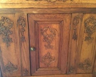 Close up of French cabinet in Dining Room