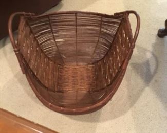 Large decorative basket - used as storage for blankets & throws - $30.00