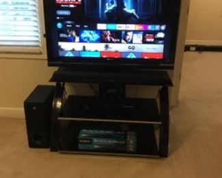 Another really nice Television, speakers and stand; TV is $250.00, speakers are $75.00 and TV stand is $100.00