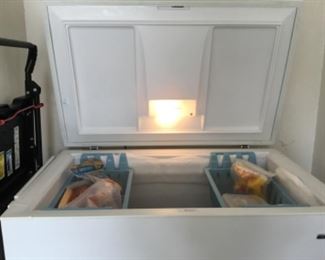 Inside of chest freezer