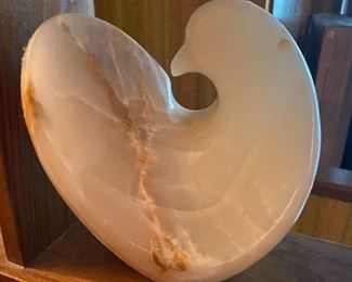 Marble bird sculpture