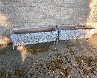 Wrought iron planter boxes grape & vine pattern