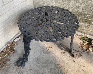 wrought iron black table