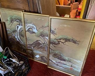 Chinese art, set of 4