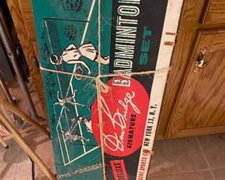 Vintage Don Budge badminton set; original box