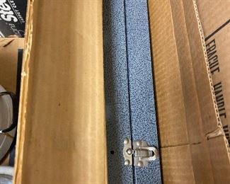 Vintage aluminum folding table, in original box