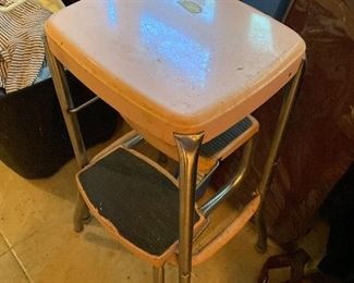 Vintage pink stepstool