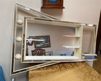 Mid Mod Mirror Shelf