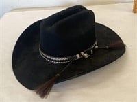 MHT Westerns Black Cowboy Hat 6 3/4
