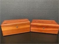 2 Small Cedar Boxes