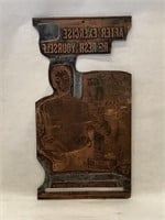 1948 Coco Cola Copper Advertising Printer Plate 