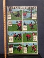 Vintage Rules Of The Course Comical Picture