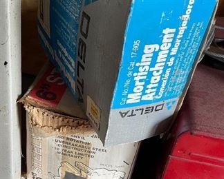 Delta Mortising Attachments, Steel Anvil, Tool Box